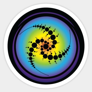 Triple Spiral Crop Circle Sticker